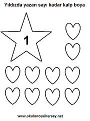 anaokulları için sayı çalışma sayfaları